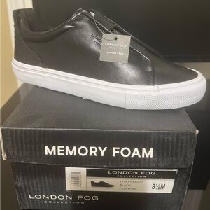 London Fog Men's Black and White Sneakers